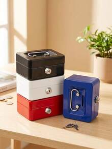 1pc Pink/Red/Black Medium/Mini Piggy Bank, Suitable For Adults And Children, Rust-Proof Coin Slot Box, Cute Desktop Storage Decor, Ideal Gift, Random Color And Style - Multiple Styles - View 3