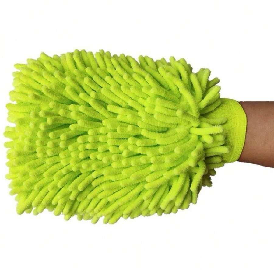 Luva de Microfibra Multiuso Para Limpeza Automotiva 18cm multiuso - Verde - Visão 1
