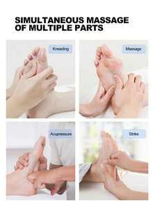 Tapis de massage des pieds EMS, Coussin de massage à stimulation électrique portable, Améliore la circulation sanguine, Soulage et détend les pieds - Noir - Voir 2