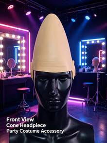Luxury Elastic Latex Cone Headpiece, Realistic Skin-Tone Alien Cone Bald Cap, Movie Cosplay Costume Prop, Suitable For Halloween And Theme Parties - View 7