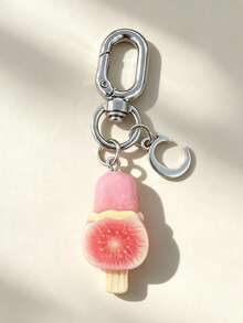 1pc Summer Fresh Fruit Popsicle Letter Keychain Pendant, Girl Bag Charm Phone Accessory, Best Friend Gift - Multicolor - View 6
