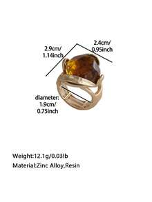 Cring Coco 1pc Fashion Boho Simple Geometric Ring For Woman Accessories New Simple Golden Rings Daily Party Music Festival Jewelry Valentine's Day Gift - Irregular - View 12