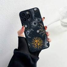 Funny Sun Moon Face Silicone Phone Case For IPhone 14 Pro Max Plus 13 12 Pro Max 11 XS X XR SE2 7 8 Plus Soft Back Cover Fundas - T-Black SHRY 7 - 查看 1