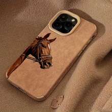 Brown Horse Pattern Phone Case Suitable For IPhone 17 16 15 14 13 12 11 Pro/Max/Plus Anti Drop And Shockproof Back Cover - ZS - 查看 6