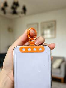 Pelat Pengikat Tali Ponsel Universal, Desain Berongga Hati, Konektor Tali Ponsel Lucu, Dengan Gesper Cincin Warna-warni, Cocok Untuk Semua Casing Smartphone, Aksesori Ponsel Anti-Hilang - MultiWarna - View 3