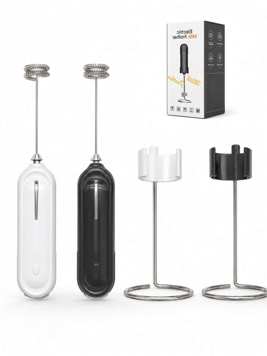 1pc Milk Frother, Wireless Battery-Operated Milk Foam Maker, Milk Shake Mixer, Home Baking Tool, Cross-Border Milk Foamer, Suitable For Milk, Coffee, Lattes, Matcha, Cappuccinos, And Hot Chocolate