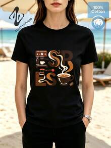 Women T-Shirts - 黑色 - 查看 1
