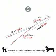 双犬牵引绳，防缠绕渐变色双犬牵引绳，配有舒适泡沫手柄，防拉扯设计 - 彩色 - 查看 9