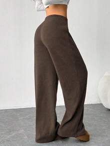 Women's Loose Versatile Casual Pants For Autumn - Brown - View 7