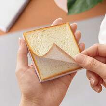 2 Packs Bread Sticky Notes, Toast Food Theme Self-Adhesive Sticky Notes, Total Sheets, Cute Kawaii Sticky Notes, Removable Sticky Notes, Suitable For Planner, To-Do List, School And Office Supplies - one-size - View 1