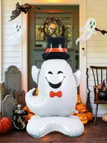 1pcp Large Standing Ghost Balloon, Suitable For Halloween Party Decoration, Ghost Theme Decoration, Horror Scene Decoration, Indoor And Outdoor Decoration - Multicolor - View 3