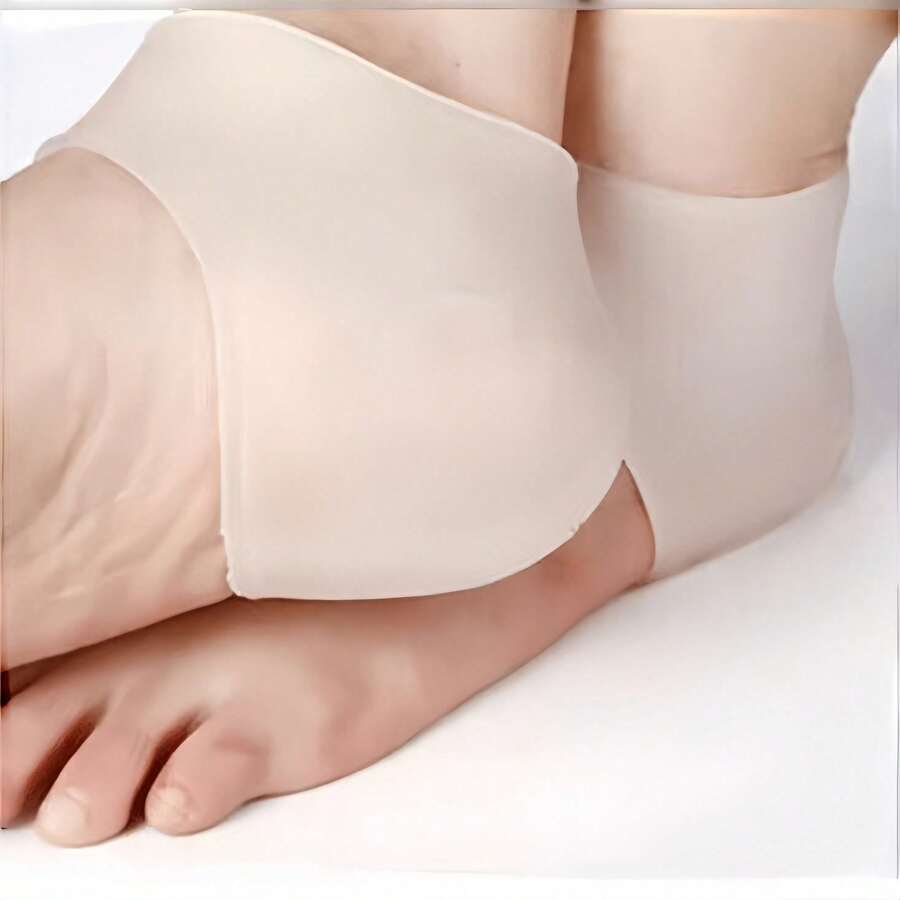 Elastic Ankle Support Sleeve, Soft Breathable Ankle Socks, Skin-Friendly Ankle Pads, Suitable For Daily Foot Care And In-Shoe Wear Protection - White - View 1