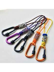 1pc Portable Water Bottle Lanyard, Outdoor Travel Hiking Beverage Carrying Accessory, With Aluminum Alloy Hook And Lanyard Design, Can Easily Secure Mineral Water Bottles, Also Can Be Used As Backpack Key Chain - Multicolor - View 8
