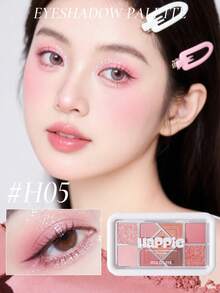 HOLD LIVE 迷你粉框9色眼影盘，玻璃糖纸珍珠，哑光腮红，性感蓝色眼影 - H05 - 查看 3
