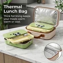 304 Stainless Steel Bento Box Adult, Microwavable Lunch Containers, Bento Box With Lunch Bag, Divided Food Storage Containers, Bento Box With Soup Container, Portable Insulated Lunch Box, Student School Travel Food Containers - Multicolor - View 9