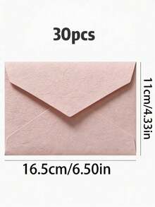 30pcs Leaf Pattern Envelopes, Letter Set, Solid Color Envelopes, Wedding Card Envelopes, Invitation Envelopes, Wedding Card Envelopes, Invitation... Envelope Set, Office Supplies - One Size Fits All - Cherry Blossom Pink Envelope - View 8