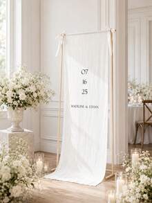 Customized Wedding Welcome Sign, Wedding Fabric Welcome Banner, Modern Wedding Welcome Banner, Fabric Sign Customized Wedding Banner, Bohemian Wedding, Bridal Shower Sign Personalized Name Customized Wedding Sign, Customized Minimalist Welcome Sign, Fabric Welcome Sign, Wedding Decor, Customized Fabric Wedding Sign, Personalized Party Decor, Minimalist Sign, Fabric Sign, Wedding Welcome Sign - Multicolor - View 2
