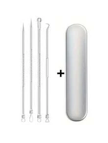 8pcs Stainless Steel Blackhead Removal Tool Kit - Professional Acne Pimple Extractor Tools - Suitable For All Skin Types Acne Pimple Removal Tool Set - Fragrance-Free Portable Facial Care - A - View 11