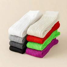 Random 10-Piece Assorted Pack Women's Mid-Calf Socks, Colorful Loose Knit Socks, Women's Long Socks, Women's Calf Socks, Ruched Slouch Socks, Summer & Autumn Comfortable Warm Calf Socks, Men's Long Socks, All-Season Socks, Long Slouch Socks - Multicolor - View 4