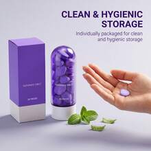 Purple Toothpaste Tablets, Fresh Breath & Teeth Whitening, Solid Toothpaste Tablets - 30pcs - Mint - View 3