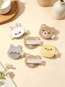 Multi-Pack Fabric Hair Clips, Gentle On Skin, No Hair Pulling, Suitable For All Seasons, Perfect Gift, Ideal For Photos - 彩色 - 查看 3