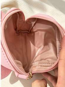 1pc Women's Pink Bow Letter A Handbag - Pink - View 6