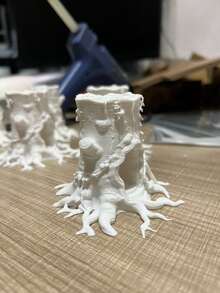 壁虎躲避屋/爬蟲棲息處/樹幹躲避穴/蜥蜴棲息地/景觀裝飾/魚缸配件/爬蟲缸景觀/天然洞穴裝飾 - 白色 - 查看 8