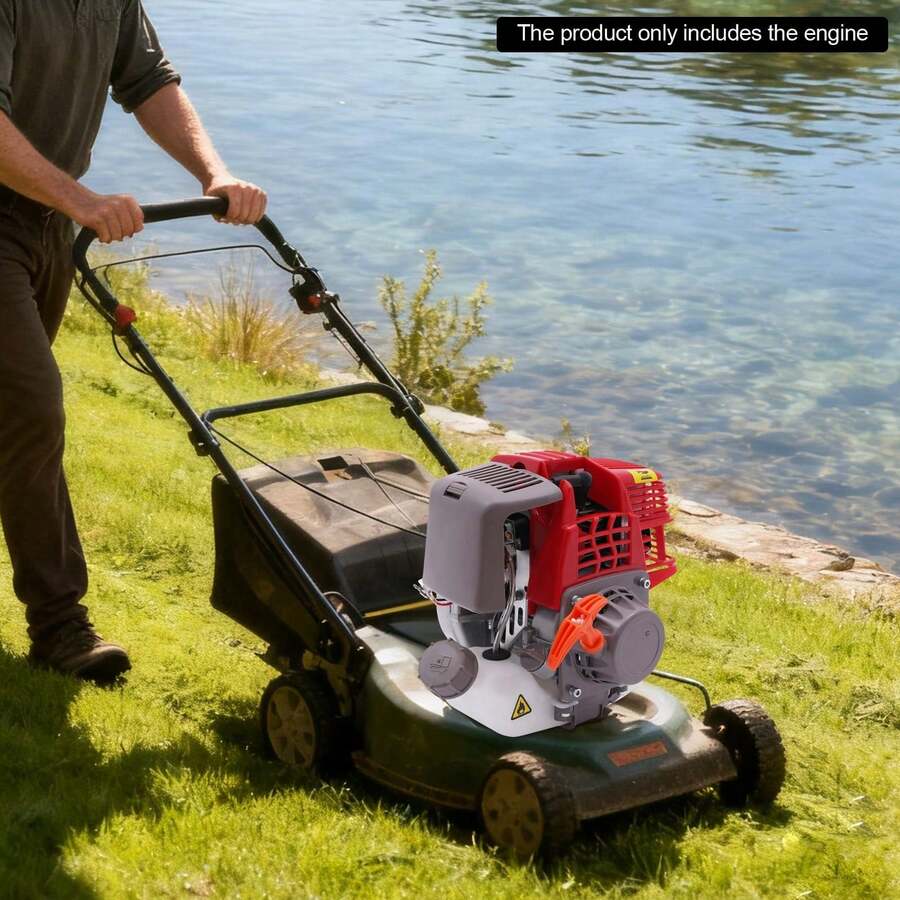 Single Cylinder 4-Stroke Pull Start Gasoline Engine, 31cc High Speed Replacement Power Motor With Translucent Fuel Tank, Air Cooling Power Engine For Lawn Mower Water Pump Agricultural Equipment - A - View 1