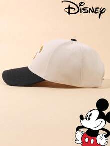 Disney 1件迪士尼官方授權米奇與米妮刺繡棒球帽，可調節防曬休閒帽，旅行海灘Y2K風格卡通帽 - 彩色 - 查看 4
