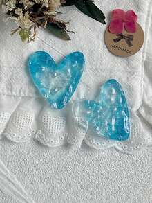 1 Buah Cetakan Silikon Berbentuk Hati dengan Efek Gelombang Air 3-in-1, Cetakan Resin Epoksi Kreatif untuk Liontin Perhiasan, Dekorasi Rumah / Cetakan Plaster Hadiah, Cetakan Pengecoran Kerajinan Tangan, Dekorasi Seni & Cetakan Silikon untuk Label Aromaterapi - 01-Cetakan silikon baki kelinci bertelinga lurus - View 8