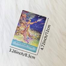 12x8.3cm Mysterious Wisdom Oracle Cards, 46 English Cards With Guidebook, Suitable For Christmas, New Year, Birthday Gifts, Family Gatherings, Party Divination Game Cards - Multicolor - View 3