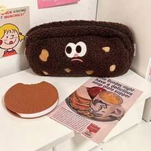 Cartoon Cookie Storage Bag, Large Capacity Soft Cute Funny Shaped, Multi-Functional Dual-Use Student Pencil Stationery Case, Portable Cosmetic Storage Bag Coin Purse, School Supplies, Daily Storage, Holiday Gift - A - View 13