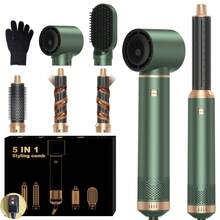 ATOPSKINS Set Pengering Rambut Udara Panas 5-in-1 & Alat Penata Rambut Kelas Salon Profesional | 5 Kepala yang Dapat Dilepas & Diganti + 3 Pengaturan Suhu yang Tepat | Pengeritingan Otomatis & Berbagai Gaya (Pengeritingan/Gelombang/Lurus/Halus/Bervolume/Keritingan ke Dalam/Keritingan ke Luar) - Hijau - View 13