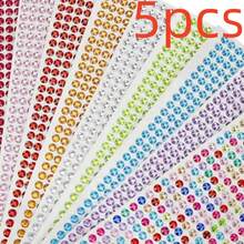 640pcs/Pack 5mm Rhinestone Stickers, Gem Stickers, Self-Adhesive Jewelry Stickers, Shiny Rhinestone Craft Stickers, Eye Makeup Decoration, Suitable For Eyes, Nails, Phones, Tablets, DIY, Multi-Style DIY Acrylic Rhinestone Stickers, Party And Holiday Essentials - A - View 22