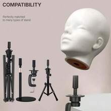 2 In 1 Mannequin Head For Makeup & Eyelash Extensions, Multi-Functional Training Doll Head For Wig Making Styling Display, Halloween - View 5
