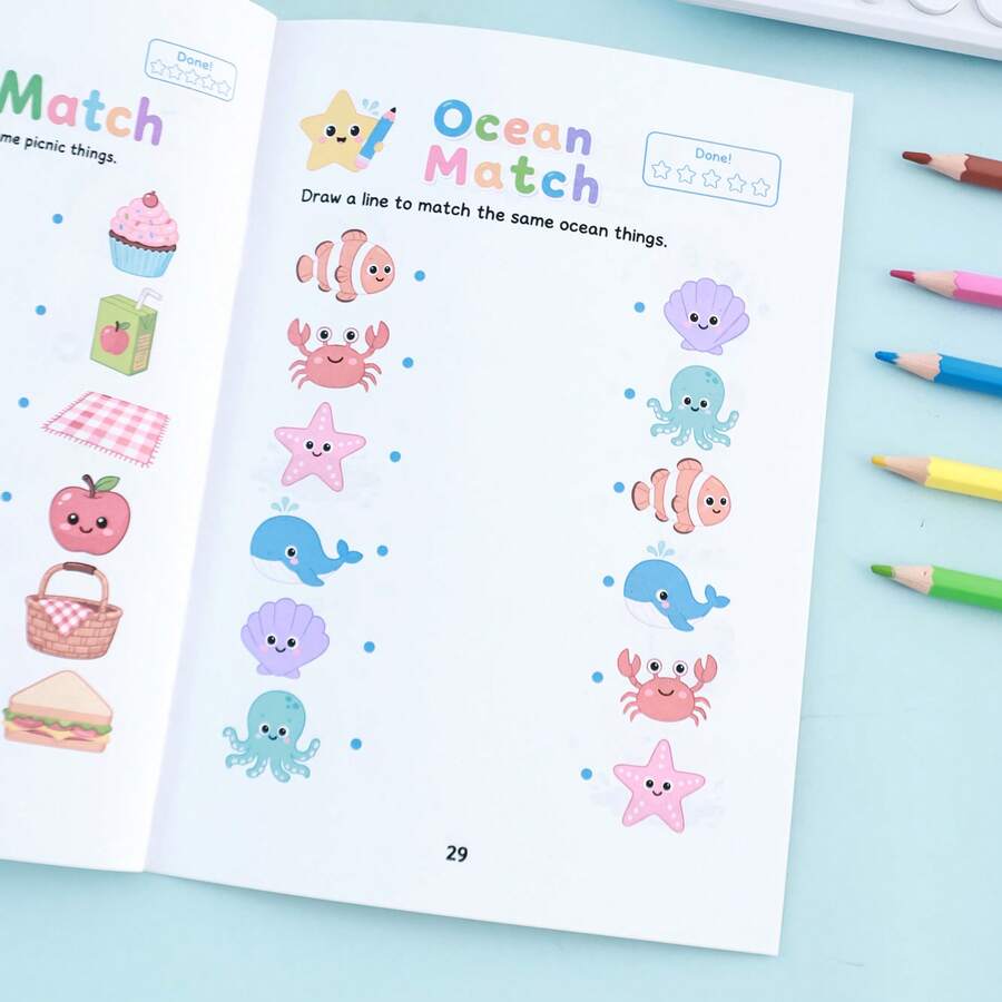 Children's Visual Matching Line Drawing Puzzle Book, Fun Find The Difference Shape Matching Focus Training Picture Book, Animal Transportation Cartoon Line Drawing Find The Difference Game Book, Back To School Learning Supplies, Holiday Find The Difference Learning Gift