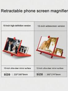 1pc 12-Inch HD Screen Magnifier, 178° Wide Viewing Angle Foldable Stable Stand, Immersive Gaming Movie Phone Screen Magnifier, High-End Travel Office Digital Accessory - Multiple Styles - View 5