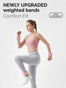 1/2pcs Adjustable Weighted Wrist And Ankle Bands, 2/3lbs Per Pair, With Removable Adjustable Weights, Precisely Match Fat Burning Needs, Suitable For Daily Exercise, Running, Yoga, Gym, Pilates And Strength Training - Striped - View 6
