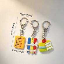 16/18/20/28/33pcs Assorted Cartoon Pencil, Ruler, Cute Writing Board, Calculator, Keychain, Cute Stationery, Various Styles And Shapes, Keyring, Suitable For Classroom Prizes, Student Rewards, Back To School Season Small Gifts - Multicolor - View 3