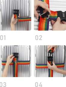 Adjustable Travel Luggage Strap,Useful Luggage Binding Strap To Prevent Explosion Bag,Travel Essentials,Cruise Essentials,Mini Essentials,Halloween - Multicolor - View 9