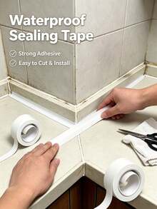 Heavy Duty Waterproof Self-Adhesive Sealing Tape, PVC Caulk Strip 3-In-1 Tape, Adhesive And Sealant, Kitchen Anti-Mold Anti-Moisture Kitchen And Bathroom Sink Gaps, Used For Sealing Bathtubs, Toilets, Etc., Suitable For Kitchen, Wall Corners, Rooms, Bathrooms, Workshops - Multicolor - View 2