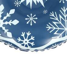 3 Pack 40 Inch Inflatable Snow Sled Discs, Cold Resistant PVC Snow Tube With Gripping Handles, Holds Up To 100kg For Adults & Kids Ski Resort And Backyard Winter Fun - Blue and White - View 10