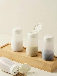 Tarro de sal para la cocina, caja de condimentos, salero de pimienta de cocina a prueba de humedad, botella de plástico sellada para especias - Multicolor - Ver 2