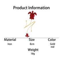 1pc Novel & Interesting Vintage Romantic Ocean Beach Vacation Style 3D Turtle Ankle Bracelet, Women's Foot Jewelry For Summer Outings, Gift - Red - View 7