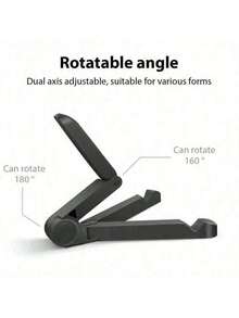 Foldable Adjustable Tablet And Phone Stand, Universal For IPad, Smartphone, E-Reader, Portable Multi-Angle ABS Material, Non-Slip Waterproof One-Hand Control, Suitable For Live Streaming And Online Courses - Multicolor - View 7