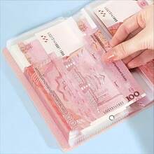 دفتر توفير محمول ومنظم الثروة، يناسب الأوراق النقدية بحجم 3.3*6.3 بوصة أو الإيصالات بأسلوب البطاقة، مثالي للعائلات التي تحب الجمع والتنظيم، يتضمن 50 صفحة، يتسع حتى 100 بطاقة - قطعة واحدة - مشاهدة 9