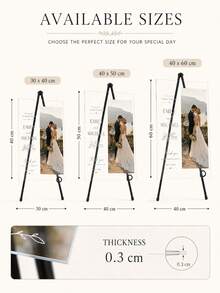 Photo Wedding Welcome Sign, Wedding Rehearsal Sign, Modern Wedding Sign, Acrylic Welcome Sign, Wedding Photo Sign, Welcome To Our Wedding - Multicolor - View 7