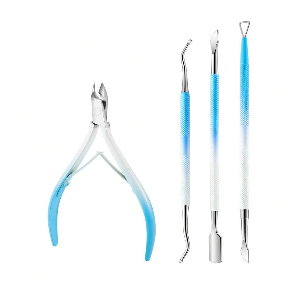 LUSLUKING Ingrown Toenail Tool Kit, Professional Pedicure Kit With Toenail Clippers, Cuticle Pusher, Nail Cleaner & Triangle File, Stainless Steel Ingrown Toenail Removal Tools For Thick Nails, Home & Salon - Multicolor - View 1
