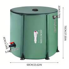 200L Portable Garden Rainwater Tank With Tap – Outdoor Rain Harvesting System Featuring Built-In Filter Net & Overflow Outlet For Easy Water Collection And Storage - 200L - View 4
