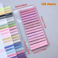 320 Sheets Ultra-Thin Index Tabs, Student Back-To-School Essential, Reading Marker Indicator Stickers, Gradient Colors - 13*6cm - View 7